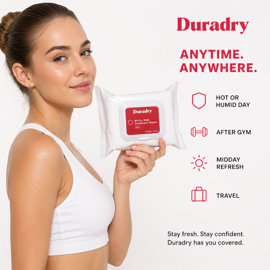 Duradry Whole Body Deodorant Wipes
